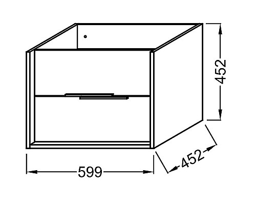 Тумба под раковину Jacob Delafon Vivienne 60 EB1666-E75-J5 подвесная Белая глянцевая Дуб давос натуральный