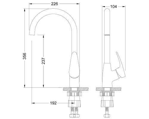Смеситель для кухни Lemark Linara LM0405PSH Шампань