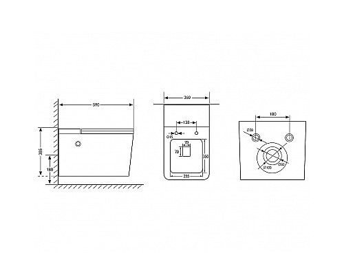 Унитаз Abber Rechteck AC1202P подвесной с сиденьем Микролифт