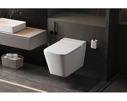 Унитаз Abber Rechteck AC1202P подвесной с сиденьем Микролифт