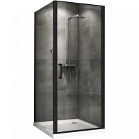 Душевой уголок Abber Sonnenstrand 100x85 профиль Черный стекло прозрачное