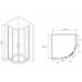 Душевой уголок Abber Schwarzer Diamant 90x90 профиль Хром стекло матовое