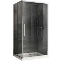 Душевой уголок Abber Schwarzer Diamant 120x80 профиль Хром стекло прозрачное