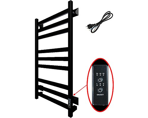 Электрический полотенцесушитель Тругор ПЭК 21кв СП 80x40 Черный