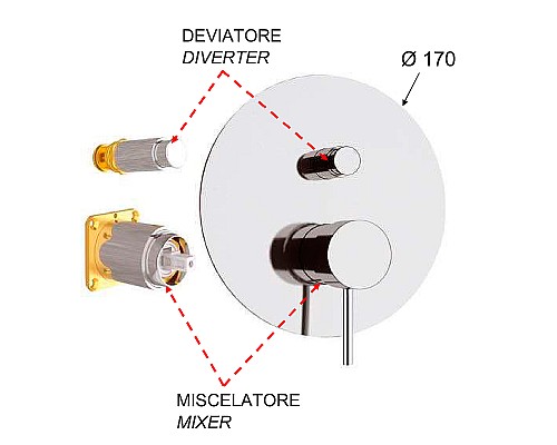 Смеситель для душа Remer X-Style X09KBNO Черный матовый