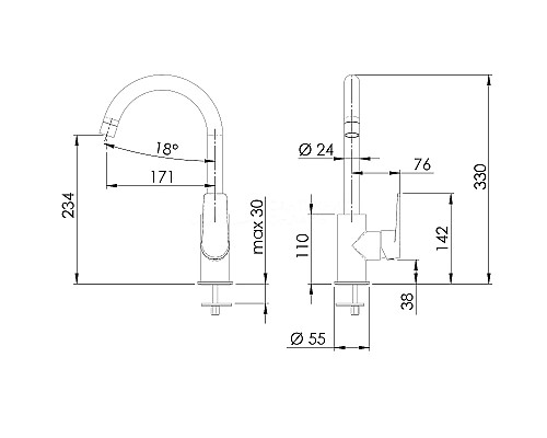 Смеситель для кухни Remer Dream D72 Хром
