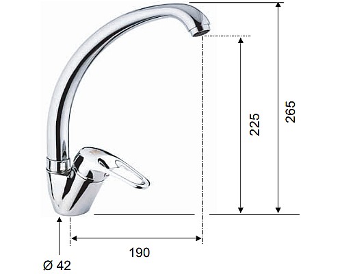 Смеситель для кухни Remer Remix R42 Хром