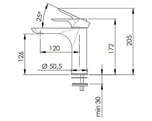 Смеситель для раковины Remer Infinity I12BO Белый матовый