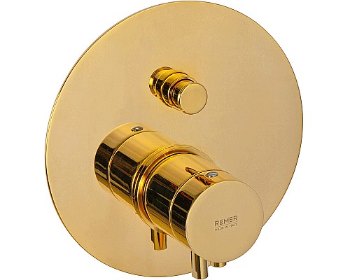 Смеситель для душа Remer Minimal Thermo NT09KBDO с термостатом Золото