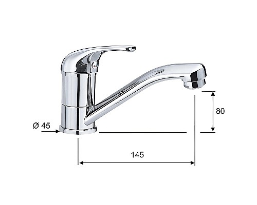 Смеситель для раковины Remer Серия 35 F11G Хром