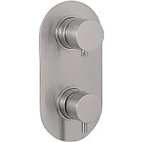 Смеситель для душа Remer Minimal Thermo NT93KBNPO с термостатом Никель брашированный