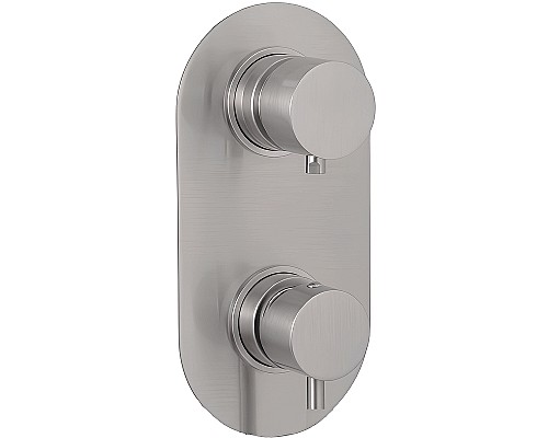 Смеситель для душа Remer Minimal Thermo NT93KBNPO с термостатом Никель брашированный