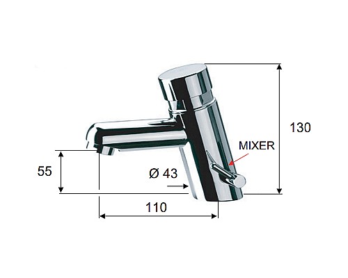 Смеситель для раковины Remer Tempor TE18M Хром