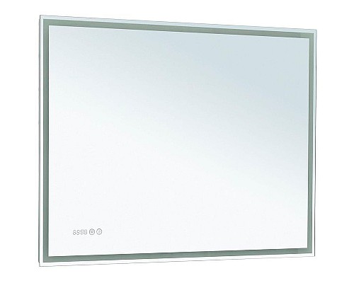 Зеркало Aquanet Оптима 100 288967 с подсветкой Белое матовое с сенсорным выключателем, подогревом и часами