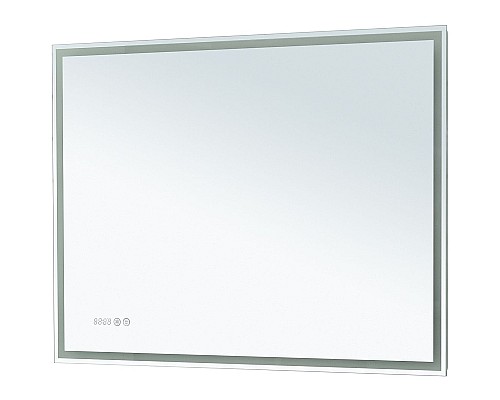 Зеркало Aquanet Оптима 100 288967 с подсветкой Белое матовое с сенсорным выключателем, подогревом и часами