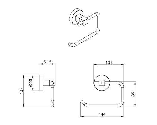 Держатель туалетной бумаги Azario Nessy AZ-73110A Хром
