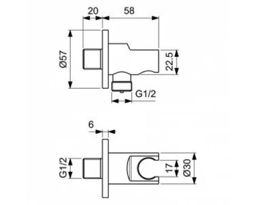 Шланговое подключение Ideal Standard Ideal Rain BC807AA Хром
