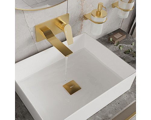 Смеситель для раковины WasserKRAFT Aisch 5530 Золото матовое