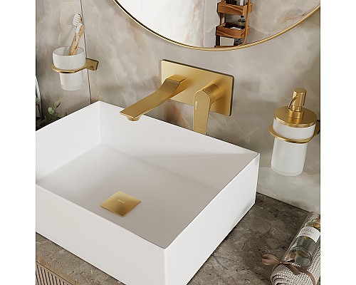 Смеситель для раковины WasserKRAFT Aisch 5530 Золото матовое