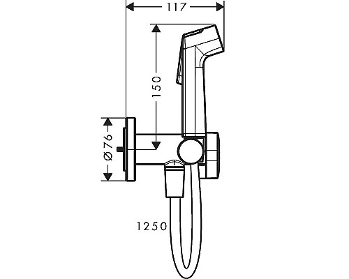 Гигиенический душ со смесителем Hansgrohe Bidette 29232000 Хром