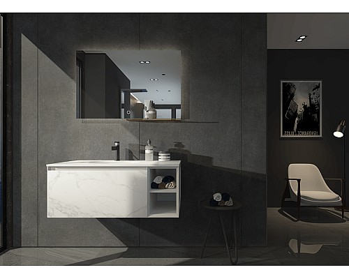 Тумба с раковиной Orans BC-V8101-1000 100 8101100W подвесная White