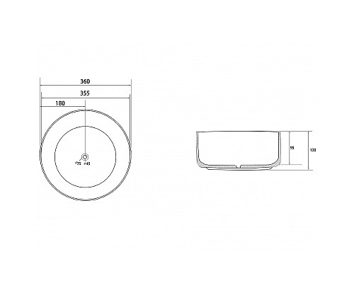Раковина-чаша Abber Bequem 36 AC2108MBB Бежевая матовая