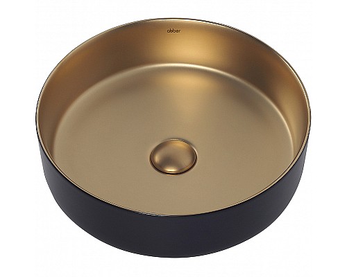 Раковина-чаша Abber Bequem 40 AC2109BG Золото матовое Черная