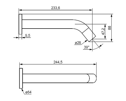 Смеситель для раковины Damixa Scandinavian Pure 360270000 Хром