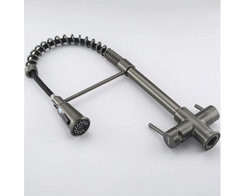 Смеситель для кухни Gappo G4398-69 Оружейная сталь