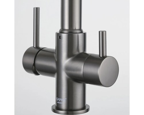 Смеситель для кухни Gappo G4398-69 Оружейная сталь