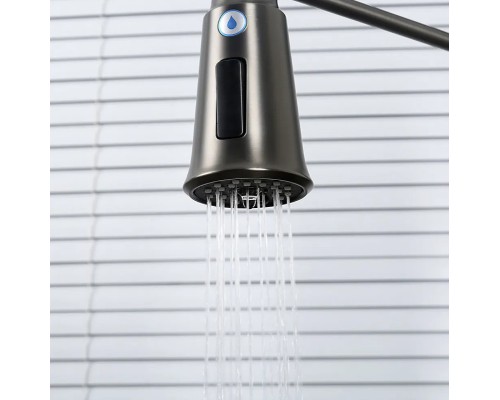 Смеситель для кухни Gappo G4398-69 Оружейная сталь