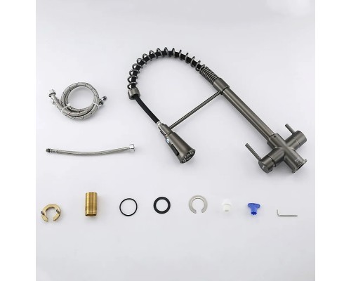 Смеситель для кухни Gappo G4398-69 Оружейная сталь