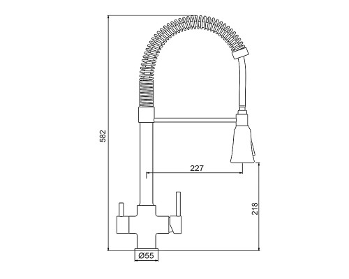 Смеситель для кухни Gappo G4398-69 Оружейная сталь