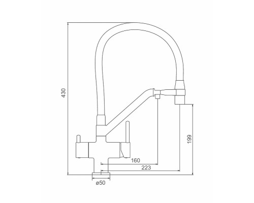 Смеситель для кухни Gappo G4398-83 Золотой сатин Черный