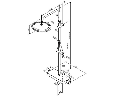 Душевая система Damixa Scandinavian Pure 936730000 Хром