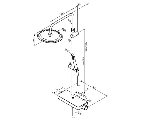 Душевая система Damixa Scandinavian Pure 936750000 с термостатом Хром