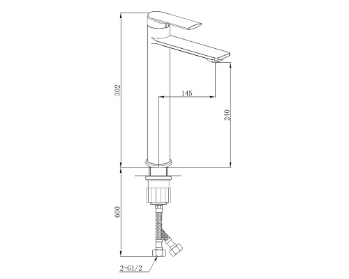 Смеситель для раковины Boch Mann Mimi BM9190 Черный матовый