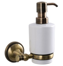 Дозатор для жидкого мыла Grampus Alfa GR-9512 Белый Античная латунь