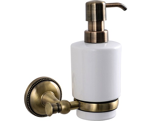 Дозатор для жидкого мыла Grampus Alfa GR-9512 Белый Античная латунь