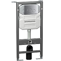 Инсталляция Ceramicanova Envision CN1001M для унитаза с клавишей смыва Хром матовый