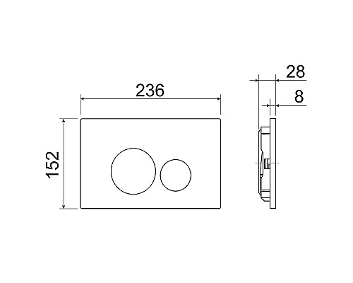 Инсталляция Ceramicanova Envision CN1001M для унитаза с клавишей смыва Хром матовый