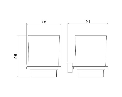 Стакан для зубных щеток Timo Torne 43033/17 Золото матовое