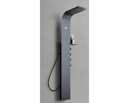 Душевая панель Ceruttispa Bella B CT9254 с гидромассажем Черная матовая