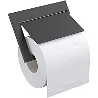 Держатель туалетной бумаги Timo Petruma 15242/03 с крышкой Черный матовый