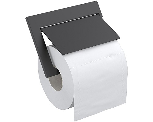 Держатель туалетной бумаги Timo Petruma 15242/03 с крышкой Черный матовый