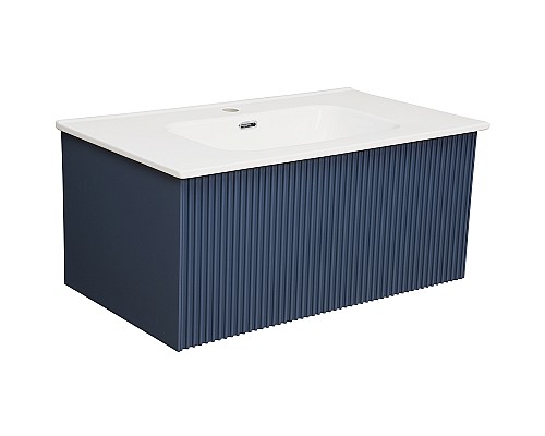 Тумба под раковину La Fenice Terra 80 FNC-01-TER-BG-80 подвесная Синяя матовая