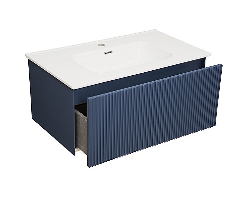 Тумба под раковину La Fenice Terra 80 FNC-01-TER-BG-80 подвесная Синяя матовая