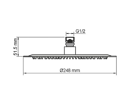 Верхний душ WasserKRAFT A258 Черный матовый