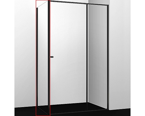 Душевая стенка WasserKRAFT Dill 61S10-RP100/Elbe 74P10-RP100 100 61S10-RP100/74P10-RP100 профиль Черный матовый стекло прозрачное