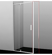 Душевая стенка WasserKRAFT Neime 19P10-RP100/Rhin 44S10-RP100 100 19P10-RP100/44S10-RP100 профиль Белый стекло прозрачное